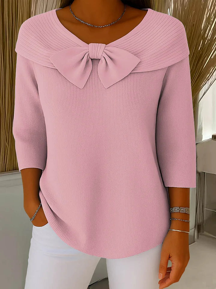 Mylie™ | Knitted Sweater with Bow Detail
