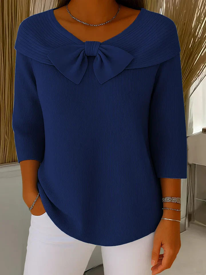 Mylie™ | Knitted Sweater with Bow Detail