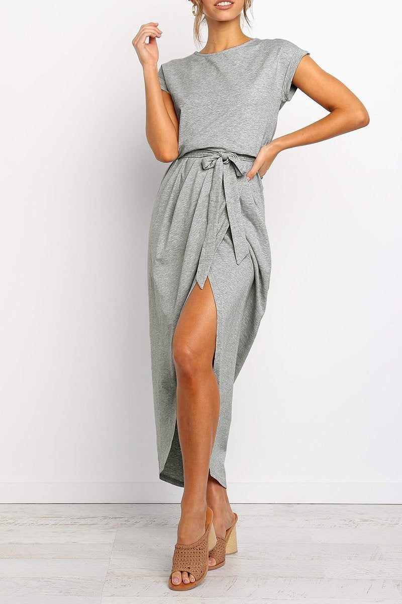 Maelis | Casual Tie-Waist Midi Dress