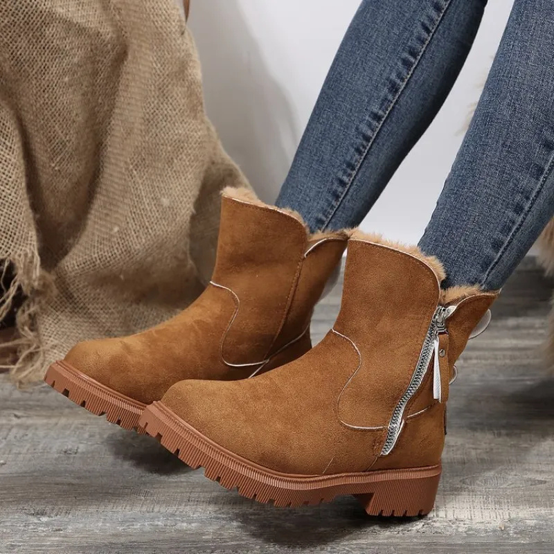 Winter Boots with Side Zipper