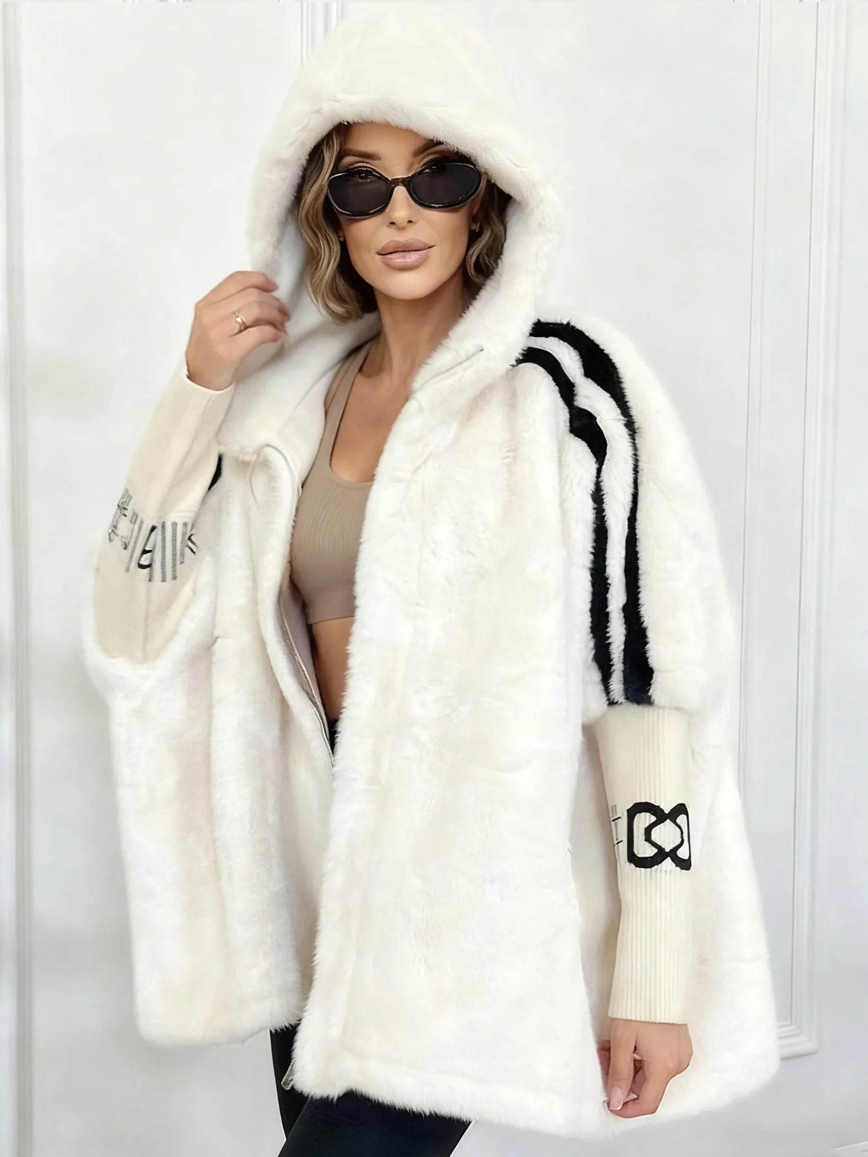 Brielle | Statement Faux Fur Hooded Jacket