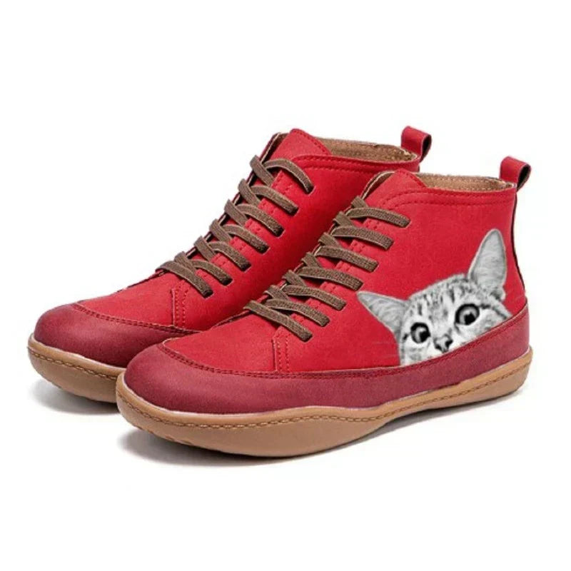 Leather Ankle Boots for Cat Lovers