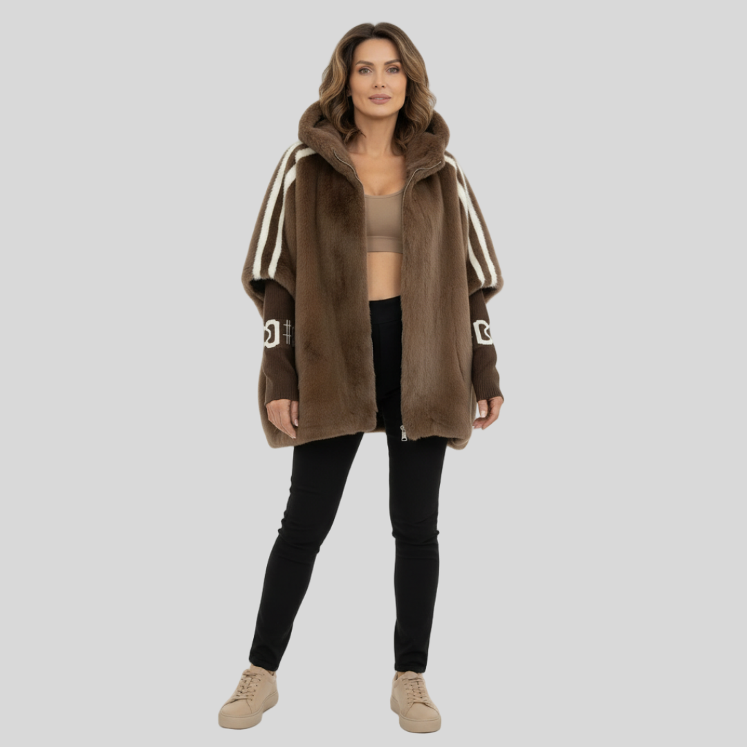 Brielle | Statement Faux Fur Hooded Jacket