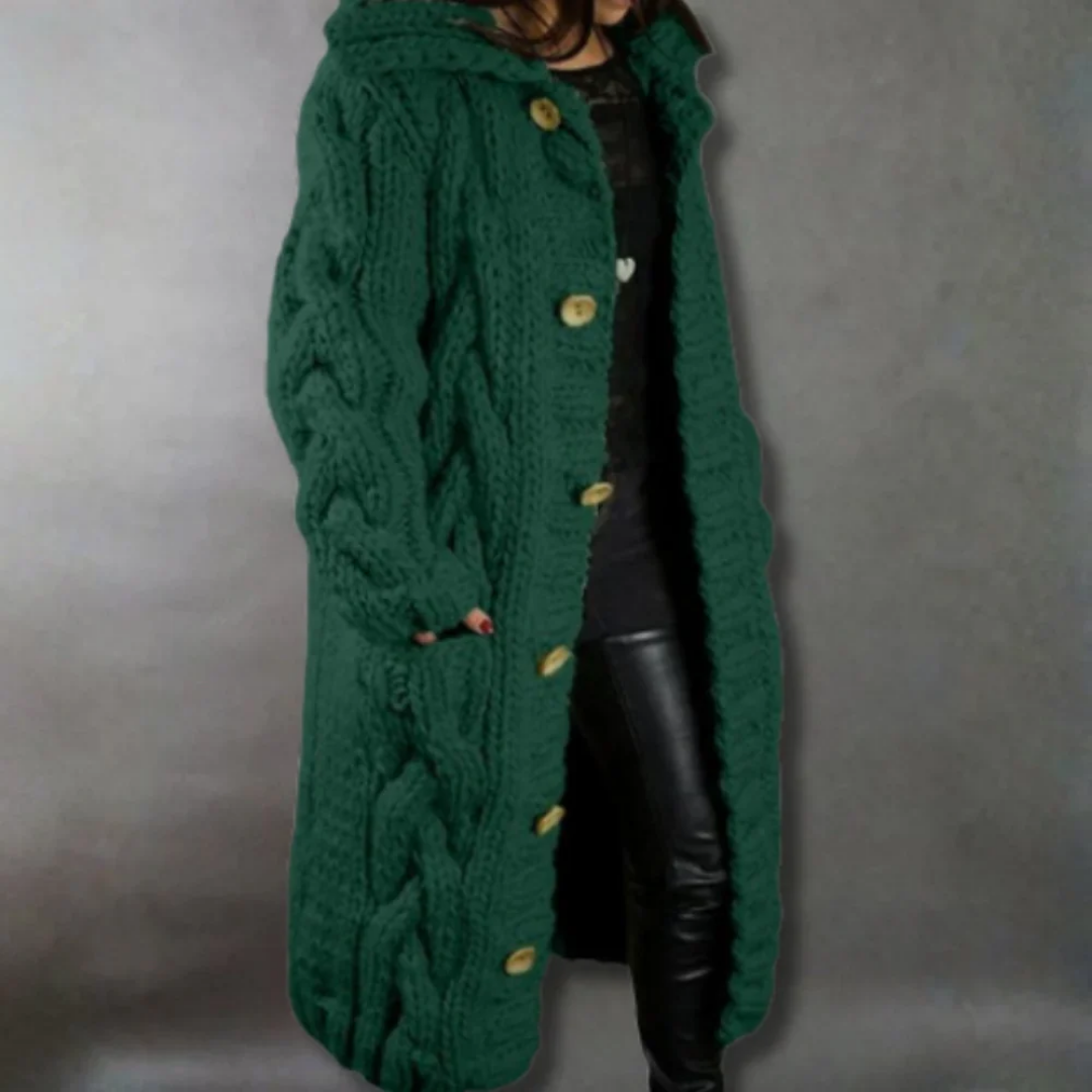 Elegant Cosy Coat With Tummy Coverage